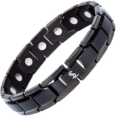 Image of Smarter LifeStyle Elegant Titanium Magnetic Bracelet (Black)