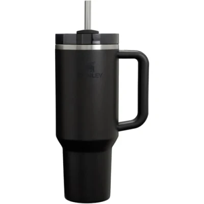 Image of STANLEY Quencher H2.0 FlowState Stainless Steel Vacuum Insulated Tumbler with Lid and Straw for Water, Iced Tea or Coffee, Smoothie More, Black 2.0, 40oz