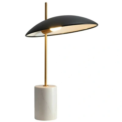 Image of Italux Lighting Modern LED Table Lamp 3000K 400lm Black Gold Marble Warm White