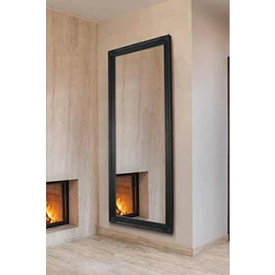 Image of Large Black Shabby Chic Ornate Big Wall Mirror Bargain 6Ft6 X 2Ft6 198cm 75cm