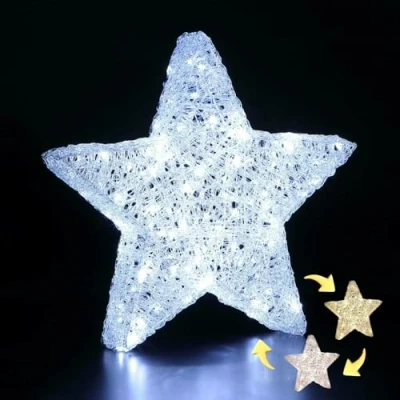 Image of Noma Acrylic 3D Star : 50cm Plug in with Timer Duo LEDs White &amp; Warm 1022022