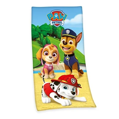 Image of Herding PAW PATROL Bath Towel, 150 x 75 cm, Cotton, Multicoloured