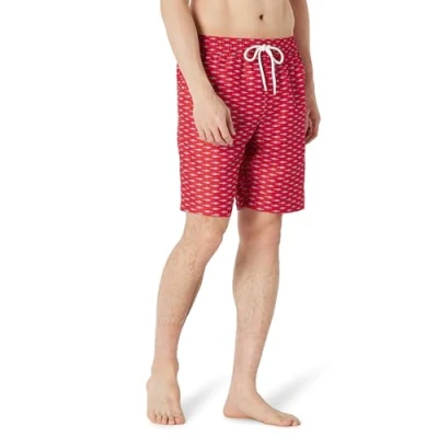 Image of Amazon Essentials Men&#039;s 9&quot; Quick Dry Swimming Trunks, Lilac Red Crocodiles, S