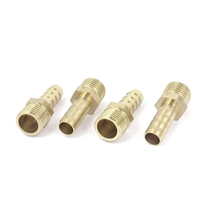 Image of sourcingmap 1/4BSP Male Thread 8mm Inner Dia Brass Hose Barb Coupler 4pcs