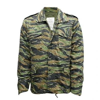 Image of M65 Military Field Jacket with Removable Quilted Inner Liner Tiger Stripe Camouflage (4XL)