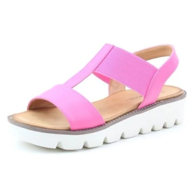 Image of Heavenly Feet Womens Ritz Platform Vegan Sandals (Hot Pink, UK Footwear Size System, Adult, Women, Numeric, Medium, 7)