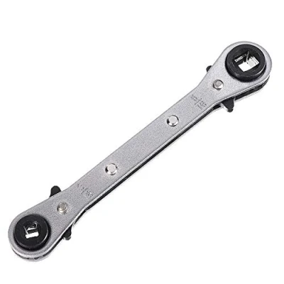 Image of Double Head Adjustable Wrench Ratchet Spanner 3/16 1/4 5/16 3/8 Socket 4 in 1