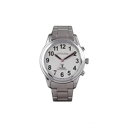 Image of Verbalise Ladies Silver Talking Watch with Bracelet Strap VLRC 209B