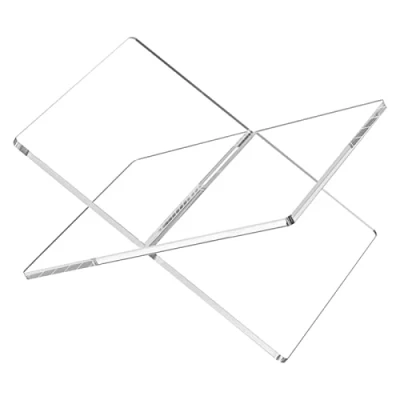 Image of Shuangliao Acrylic Book Stands, Stand for Display, Clear Open Large Display Stand, X Shaped with Rounded Corners, Books, Bible, Cookbook, Magazines, Textbooks, Recipe