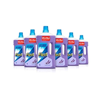 Image of Flash All Purpose Multi Surface Cleaner, 6 Litres (1 Litre x 6), Floor Cleaner Liquid, Relaxing lavender