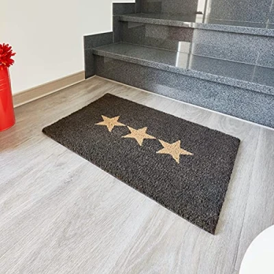 Image of andiamo Doormat Coconut Printed Ideal as a Outdoor Dirt Trapper Mat or Easy Care with Non Slip Backing 40 x 60 cm 1 Star