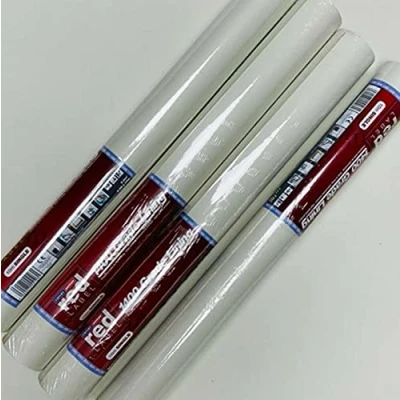 Image of Erfurt Red Label Lining Paper 1400 Grade Single 10m Roll Quality White Plain Wallpaper Available in Pack of 4, 5, 6, 8 (4, White)