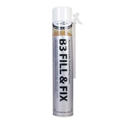 Image of BondIt B3 Fill Fix Expanding PU Polyurethane Foam Gun Grade Gap Filler Aerosol Quick Set Can Filling Fixing Insulating (750ml Aerosol)