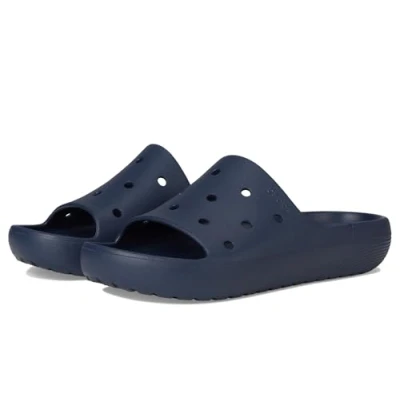 Image of Crocs Unisex Adults,Classic Slide v2, Navy, 3 UK Men/ 4 Women