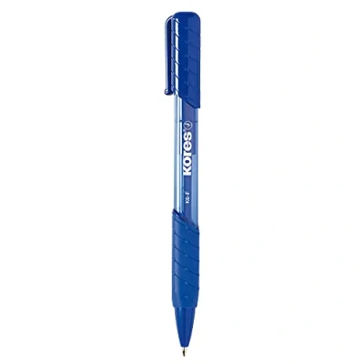 Image of Kores Blue Super Slide Ballpoint Pens K6, 0.7mm, Triangular, Point Biro, Smudge Proof Ink Back to School Supplies, Crafts and Writing Pens, Multipack Set of 12