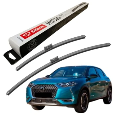 Image of Silbak Windscreen Wipers, fits for DS (CITROEN) DS3 CROSSBACK (01/2019 ONWARDS) Front Wiper Blades, 600mm/400mm
