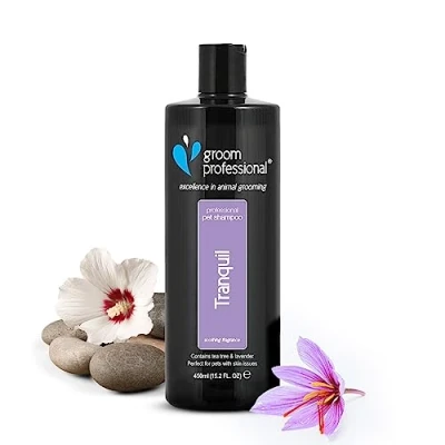 Image of GROOM PROFESSIONAL Tranquil Dog Shampoo Soothing for Sensitive Skin Soothes and Heals Itchy Relieves Irritations Perfect Pets with Issues, 450ml