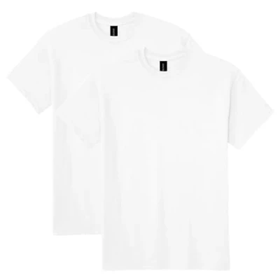 Image of Gildan Men&#039;s DryBlend T Shirt, Style G8000, 2 Pack, White, Medium (Pack of 2)
