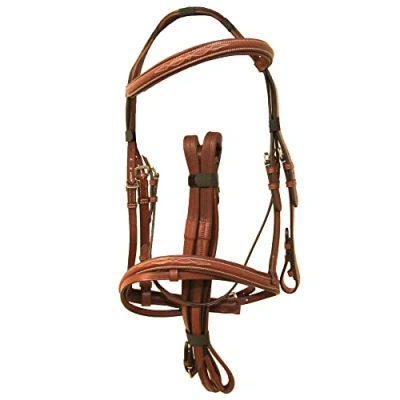 Image of Shires Avignon Raised Flash Snaffle Bridle Pony Oak