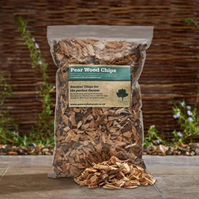 Image of PEAR BBQ Smoking/Smoker Wood Chips 3 Litre (24 Great Flavours available 100% Natural with nothing added) (Pear)