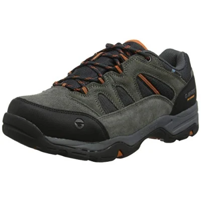 Image of Hi Tec Men&#039;s BANDERRA II Low WP Wide Rise Hiking Boots, Grey (Charcoal/Graphite/Burnt Orange 51), 12 (46 EU)