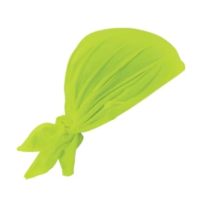 Image of Ergodyne Chill Its 6710 Evaporative Polymer Cooling Dew Rag, Lime