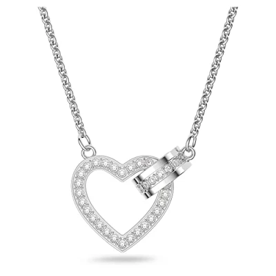 Image of Swarovski womens Lovely Necklace Rhodium shiny crystal, Necklace, White One Size