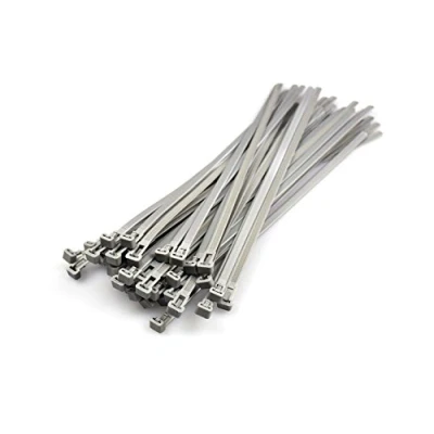 Image of Silver Releasable Cable Ties 7.2mmx300mm, 50 Pieces