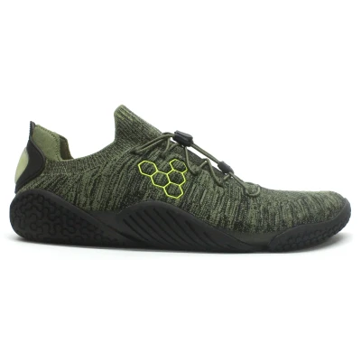 Image of VIVOBAREFOOT Mens M Flex Textile Synthetic Forest Green Acid Lime Trainers 11 UK