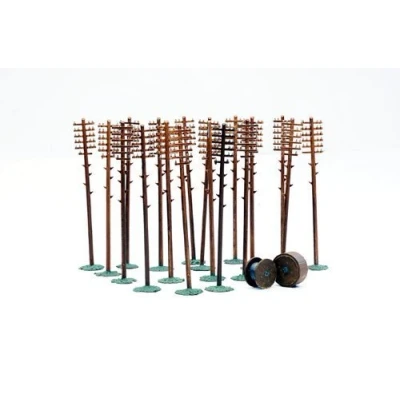 Image of Dapol Model Telegraph Poles Plastic Kit OO Scale 1/76 by