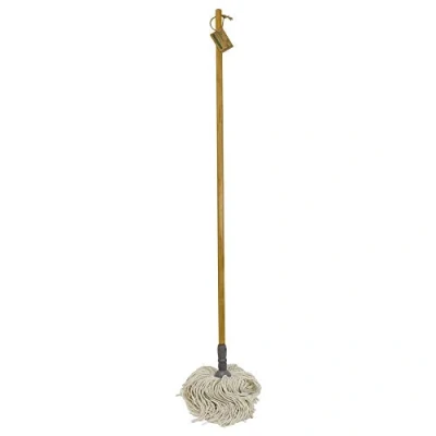 Image of JVL 20 308 Retro Natural Bamboo Pure Cotton String Floor Mop