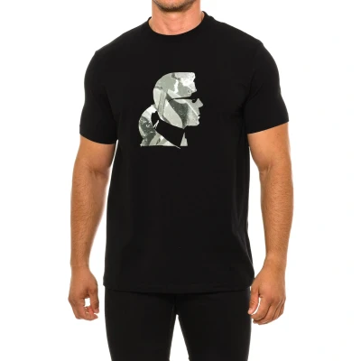 Image of Karl Lagerfeld Mens Short sleeve t shirt 755404 man Black Size Small