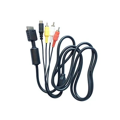 Image of OSTENT Composite S Video RCA AV Audio HD TV Cable for Sony PS1/PS2/PS3 Console