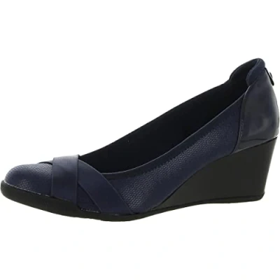 Image of Anne Klein Women&#039;s Timeout Wedge Heel Pump, Navy, 7 UK