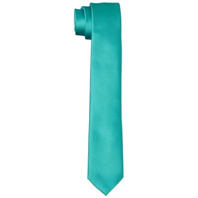 Image of DonDon ties for men handmade silk look 6 cm Turquoise