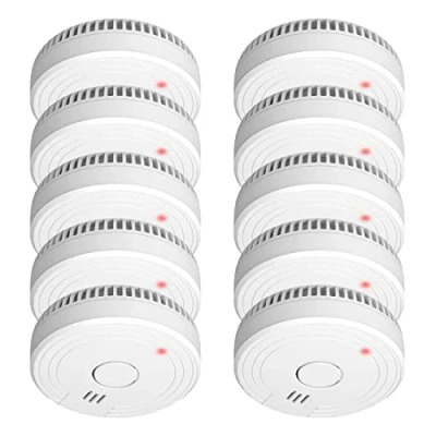 Image of ELRO FS1801 Smoke Detector, White, Pack of 10