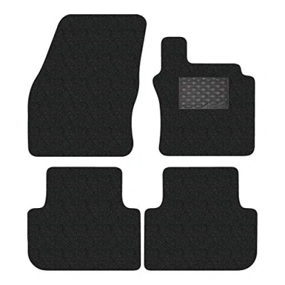 Image of Nicoman Spaghetti All Weather Fully Tailored Car mats Fit【2016 2019 Tiguan MK2 SUV】(Full Set 4 Piece,Black)