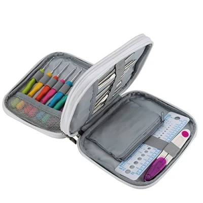 Image of Walfront Crochet Hooks Set 72Pcs Ergonomic Knitting Needles Tools Kits with Case, Contains All The Accessories