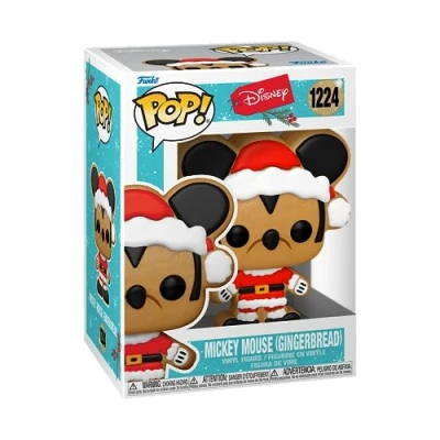 Image of Funko Pop! Disney: Holiday Santa Mickey Mouse Gingerbread Collectable Vinyl Figure Gift Idea Official Merchandise Toys for Kids &amp; Adults Movies Fans Model Collectors