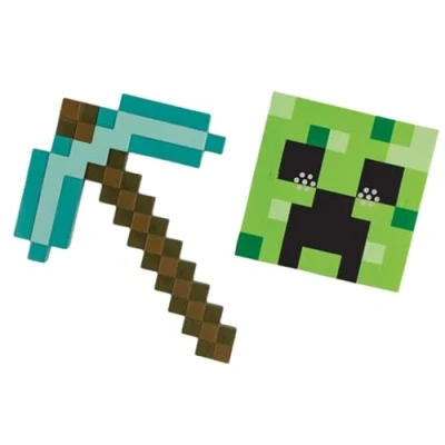 Image of DISGUISE 156269 Minecraft Role Play, 6+, Diamond Pickaxe and Mask, One Size