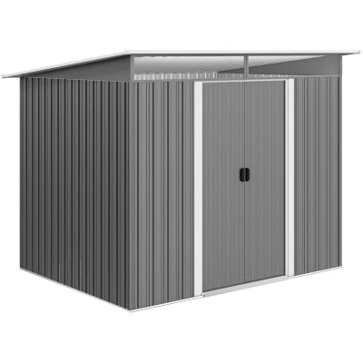 Image of Outsunny Garden Shed Storage Tool Organizer W/Sliding Door Vent House Hut