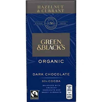 Image of Green &amp; Blacks Hazelnut Currant FT 90g (Pack of 15)