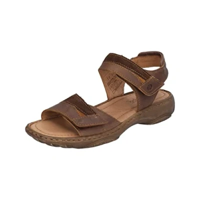 Image of Josef Seibel Women&#039;s Debra 19 Sling Back Sandals, Brown Castagne Kombi 322, 6 UK
