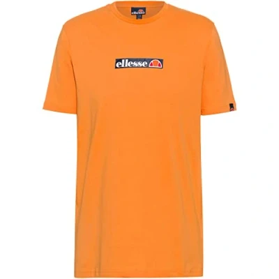 Image of Ellesse Short Sleeve Small Print Logo Orange Mens Maleli T Shirt 6 20039