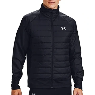 Image of Under Armour Mens Storm Run Insulate Hybrid Jacket in Black Size X Large