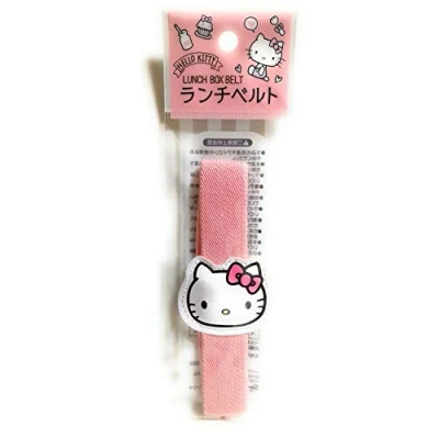 Image of Sanrio Hello Kitty Bento Lunch Boxes Flat Stretch Belt All around 24cm (Pink)