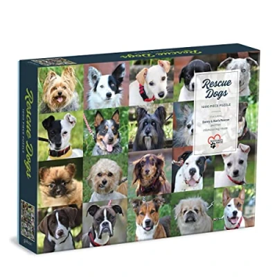 Image of Galison 9780735369535 Rescue Dogs 1000 Piece Puzzle