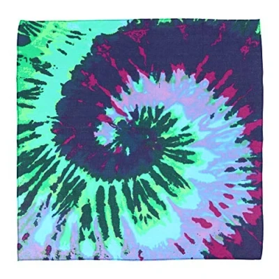 Image of CTM Bright Tie Dye Print Bandana, Surge