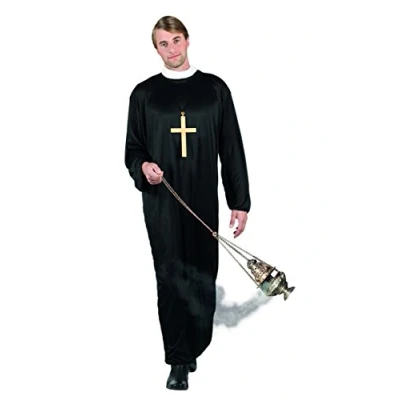Image of Adult Priest Vicar Fancy Dress Religious Costume Saints &amp; Sinners Outfit