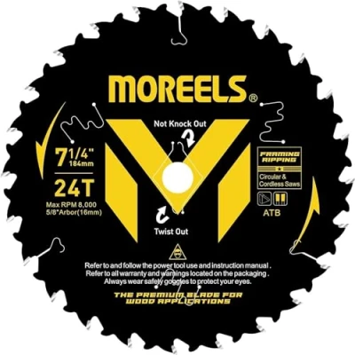 Image of 190mm Circular Saw Blade Diamond Bore Worm Drive Style 24T